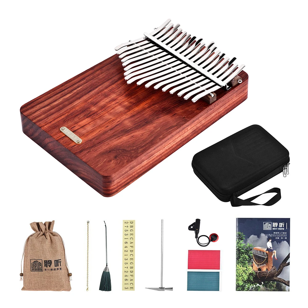 LINGTING K17A 17-key Portable Thumb Piano Mbira Sanza Padauk Matetial with Storage Bag Music Book Stickers Tuning Hammer
LINGTING K17A 17-key Portable Thumb Piano Mbira Sanza Padauk Matetial with Storage Bag Music Book Stickers Tuning Hammer