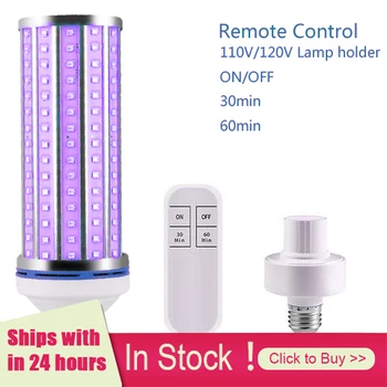 E26/E27 Uvc Lamp Sterilizer 60W Uv Sterilizer Light Corn Bulb For Home Remote Control Disinfection Ultraviolet Lamps In Stock
E26/E27 Uvc Lamp Sterilizer 60W Uv Sterilizer Light Corn Bulb For Home Remote Control Disinfection Ultraviolet Lamps In Stock