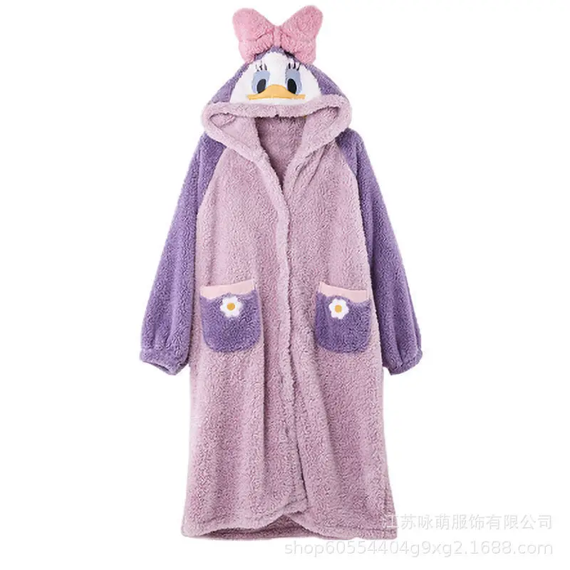 Pajama Bathrobe Cartoon One Piece Pajama Animal Flannel Housewear Thickened and Lovely In Autumn and Winter Robes for Women 
Pajama Bathrobe Cartoon One Piece Pajama Animal Flannel Housewear Thickened and Lovely In Autumn and Winter Robes for Women