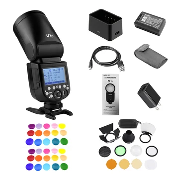 Godox V1C Camera Round Head Flash AK-R1 Pocket Flash Light V-11C Color Filter Kit for Canon EOS 1500D 5D Mark lll Wedding Studio
Godox V1C Camera Round Head Flash AK-R1 Pocket Flash Light V-11C Color Filter Kit for Canon EOS 1500D 5D Mark lll Wedding Studio