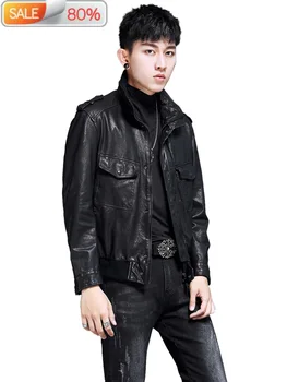 Men's 2020 Real Genuine Leather Jackets Sheepskin Coat Vintage Motorcycle Jacket Deri Mont YH9056 B24122
Men's 2020 Real Genuine Leather Jackets Sheepskin Coat Vintage Motorcycle Jacket Deri Mont YH9056 B24122