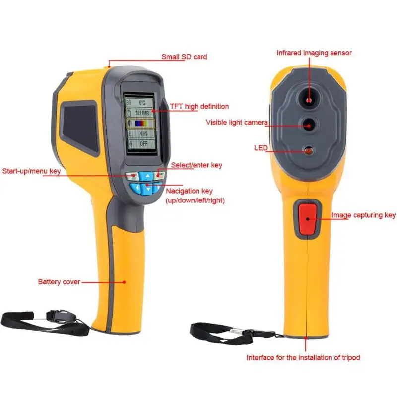 Handheld Digital Infrared Thermometer Handheld Thermal Imaging Camera HT-02D Portable IR Thermal Imager Infrared Imaging Device
Handheld Digital Infrared Thermometer Handheld Thermal Imaging Camera HT-02D Portable IR Thermal Imager Infrared Imaging Device