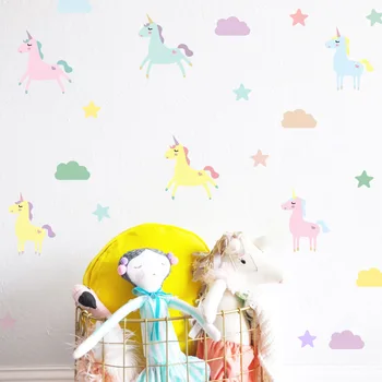29pcs Multicolor Unicorn Clouds Wall Stickers for Children's Cartoon Sticker for Living Room Bedroom gift fun life PA116
29pcs Multicolor Unicorn Clouds Wall Stickers for Children's Cartoon Sticker for Living Room Bedroom gift fun life PA116