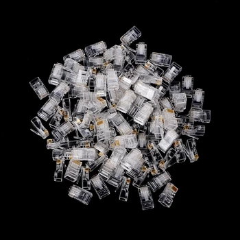 100Pcs RJ45 8-Pin Connector CAT6 Network Cable Modular Ethernet Crystal Plugs
100Pcs RJ45 8-Pin Connector CAT6 Network Cable Modular Ethernet Crystal Plugs