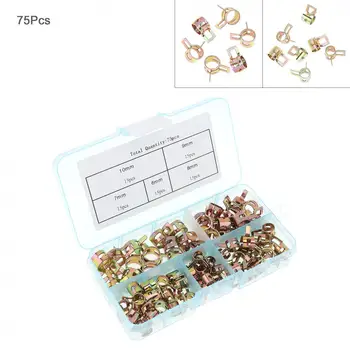 75pcs/set Clamps Chrome-Plated Zinc Elastic Ferrule 6-10mm Spring Clip Hose Clamp for Fuel Line/Water Pipe/Air Tube/Car Plumbing
75pcs/set Clamps Chrome-Plated Zinc Elastic Ferrule 6-10mm Spring Clip Hose Clamp for Fuel Line/Water Pipe/Air Tube/Car Plumbing
