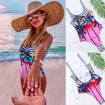 2020 Sexy One Piece Swimsuit Women Swimwear Female Striped And Leaves Printed Thong Backless Monokini Bathing Suit 
2020 Sexy One Piece Swimsuit Women Swimwear Female Striped And Leaves Printed Thong Backless Monokini Bathing Suit