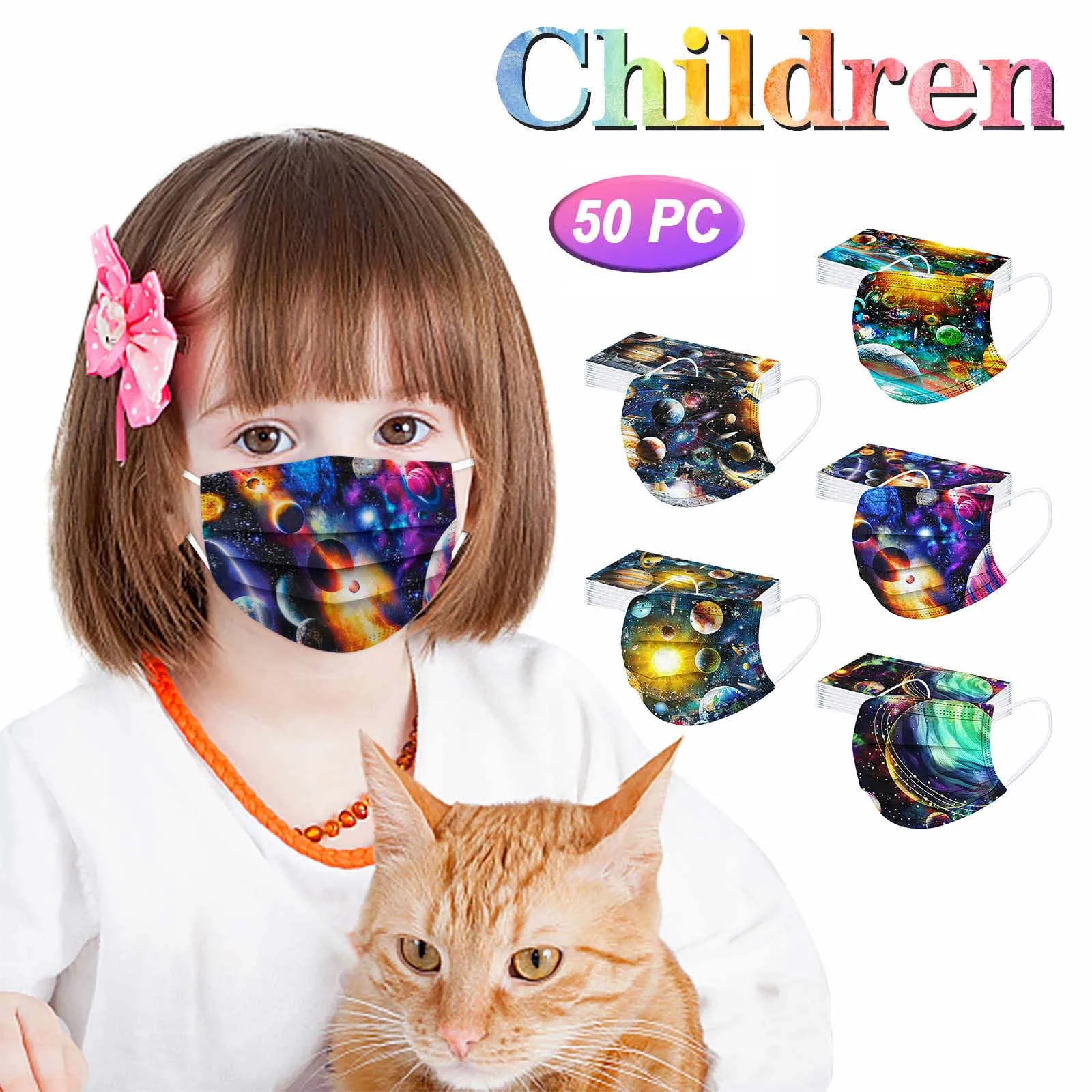 Disposable Mask Three-layer Protective Dust-proof Cartoon Print Protective 3layer Filter 50pcs Children's Face Mouth Mask
Disposable Mask Three-layer Protective Dust-proof Cartoon Print Protective 3layer Filter 50pcs Children's Face Mouth Mask