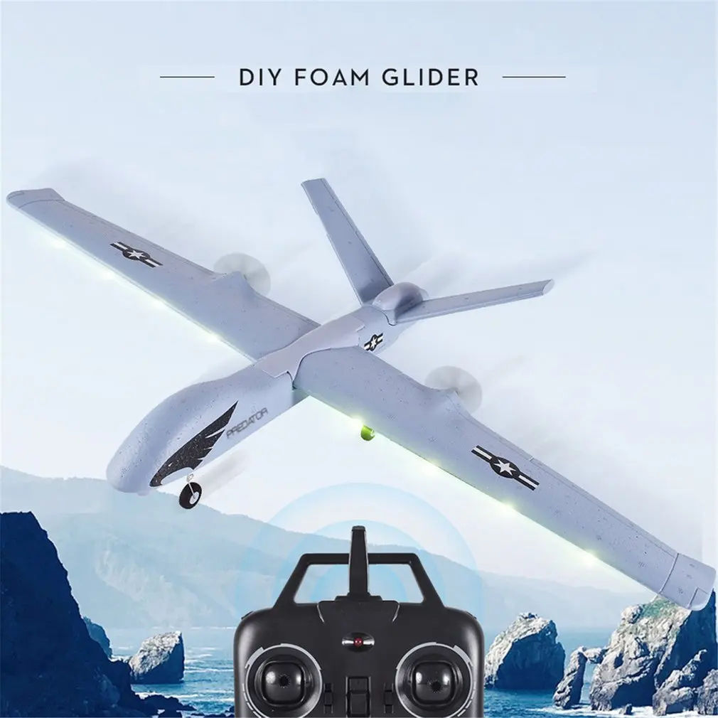Z51 RC Airplane 2.4G 2CH Predator Remote Control 660mm Wingspan Foam Hand Throwing Glider Drone DIY Kit for Kids Beginners
Z51 RC Airplane 2.4G 2CH Predator Remote Control 660mm Wingspan Foam Hand Throwing Glider Drone DIY Kit for Kids Beginners