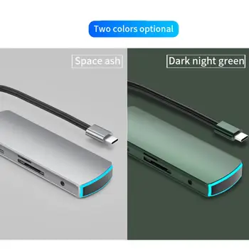8 In 1 Multi-functional USB C Hub Aluminum Alloy USB 3.0 Splitter Converter with Indicator Light for Windows Systems
8 In 1 Multi-functional USB C Hub Aluminum Alloy USB 3.0 Splitter Converter with Indicator Light for Windows Systems