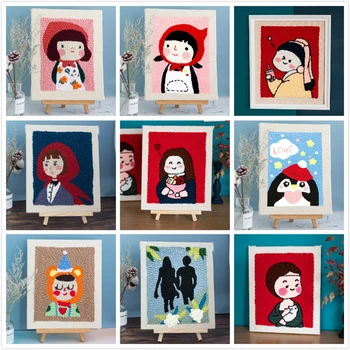 Easy Punch Needle Embroidery Kit with Hoop for Beginner Embroidery Needlework Wool Work Handmade Sewing Kits Craft Friend Gift 
Easy Punch Needle Embroidery Kit with Hoop for Beginner Embroidery Needlework Wool Work Handmade Sewing Kits Craft Friend Gift