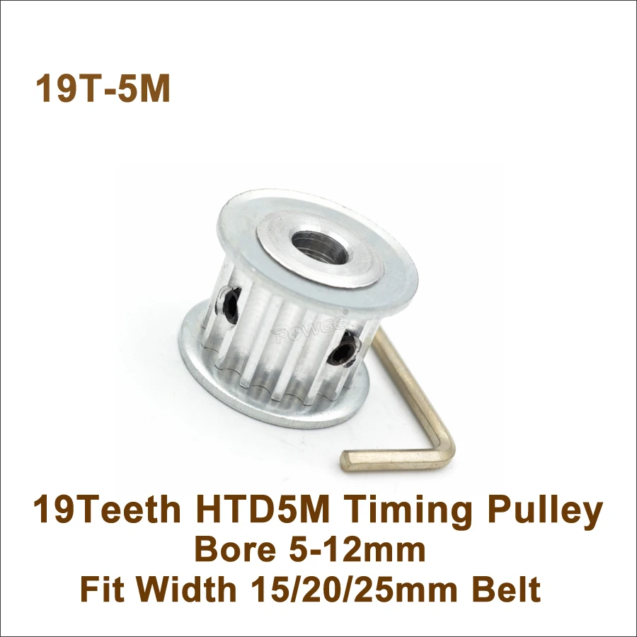 POWGE 19 Teeth 5M Synchronous Pulley Bore 5-12mm Fit W=15/20/25mm 19T 19Teeth HTD 5M Timing Belt Pulley AF
POWGE 19 Teeth 5M Synchronous Pulley Bore 5-12mm Fit W=15/20/25mm 19T 19Teeth HTD 5M Timing Belt Pulley AF