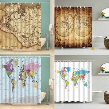World Map Shower Curtain 3D Print Bathroom Waterproof Polyester Bath Curtain Octopus Washable Bath Decor Curtains With 12 Hooks
World Map Shower Curtain 3D Print Bathroom Waterproof Polyester Bath Curtain Octopus Washable Bath Decor Curtains With 12 Hooks
