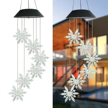 Snowflake Design LED Solar Wind Chimes Light Classic Texture Delicate Practical Creative Home Outdoor Windbell Lamp
Snowflake Design LED Solar Wind Chimes Light Classic Texture Delicate Practical Creative Home Outdoor Windbell Lamp