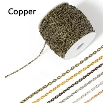 5meter/lot Fine Copper O-chains Link Cable Chains Roll Chains for Necklace Bracelets Jewelry Accessories DIY Making Wholesale
5meter/lot Fine Copper O-chains Link Cable Chains Roll Chains for Necklace Bracelets Jewelry Accessories DIY Making Wholesale