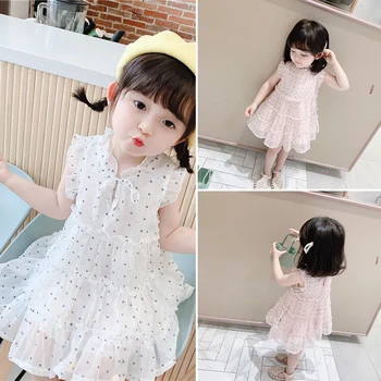 Girls Sleeveless Dress Casual All-match Dot Pattern Cute Dress Girl Children Fashion Princess Dress Summer
Girls Sleeveless Dress Casual All-match Dot Pattern Cute Dress Girl Children Fashion Princess Dress Summer