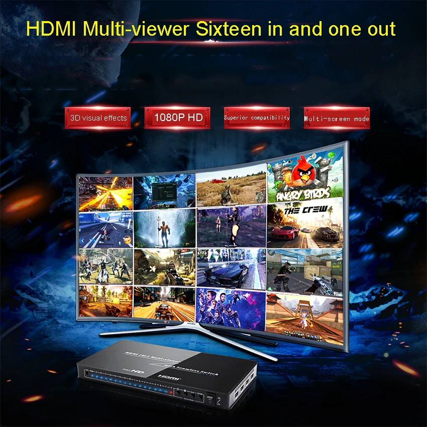HDMI 16x1 Multi-viewer with seamless switcher HDMI Screen Real Time Multiviewer Support 1080p & 3D visual effects
HDMI 16x1 Multi-viewer with seamless switcher HDMI Screen Real Time Multiviewer Support 1080p & 3D visual effects