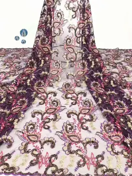 Sequined Embroidered Net Lace Fabrics FOR Classical Design African Guinea Sequins Lace Fabircs FB1022 
Sequined Embroidered Net Lace Fabrics FOR Classical Design African Guinea Sequins Lace Fabircs FB1022