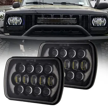 pair 5x7 7x6 inch led headlight 7 inch 105W headlamp replacements for 1986-1995 Jeep Wrangler YJ and 1984-2001 Jeep Cherokee XJ 
pair 5x7 7x6 inch led headlight 7 inch 105W headlamp replacements for 1986-1995 Jeep Wrangler YJ and 1984-2001 Jeep Cherokee XJ