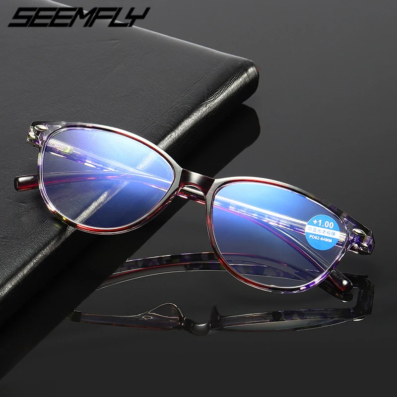 Seemfly Printing Spring Leg Square Reading Glasses Women Anti Blue Light Hyperopia Eyeglasses Female Goggle +1.0 +1.5 To +4.0
Seemfly Printing Spring Leg Square Reading Glasses Women Anti Blue Light Hyperopia Eyeglasses Female Goggle +1.0 +1.5 To +4.0
