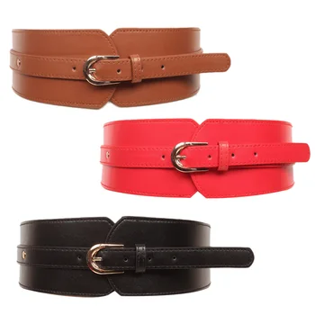 Leather High Belt Ladies Retro Belt Buckle Versatile Elastic Wide Belt Casual Waist Seal Decoration
Leather High Belt Ladies Retro Belt Buckle Versatile Elastic Wide Belt Casual Waist Seal Decoration