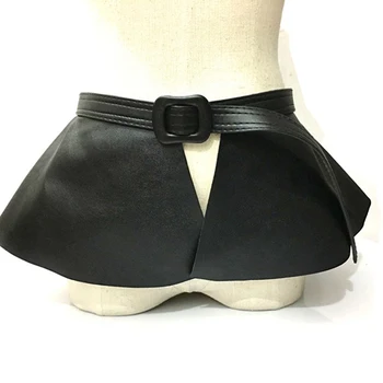 Women Cummerbunds New Causal Leather Skirt Ruffle Wide Belts Women Decorated Personality Cummerbunds Femme Clothing Accessories
Women Cummerbunds New Causal Leather Skirt Ruffle Wide Belts Women Decorated Personality Cummerbunds Femme Clothing Accessories