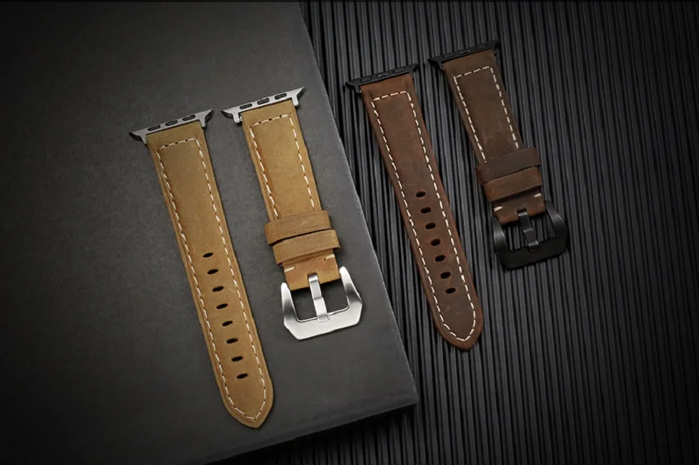 Oil Wax Leather Watchband For Apple Watch Band Series 5/4/3 38mm 42mm For Apple Watch Strap bands 44mm Smart Watch Accessories
Oil Wax Leather Watchband For Apple Watch Band Series 5/4/3 38mm 42mm For Apple Watch Strap bands 44mm Smart Watch Accessories