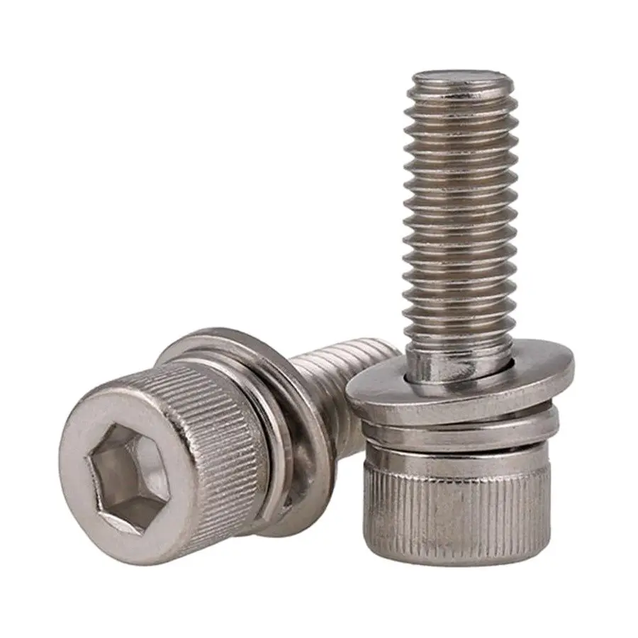 M5 M6 Stainless Steel 304 Socket Head Cap Sem Screw With Spring Flat Washers Assembed 100pcs/lot
M5 M6 Stainless Steel 304 Socket Head Cap Sem Screw With Spring Flat Washers Assembed 100pcs/lot
