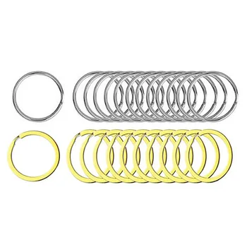 

30pcs Stainless Steel Gold/Silver/ Split Ring Keyrings 30mm Key Chain Hoop Loop Key Holder for DIY Jewelry Connector Making