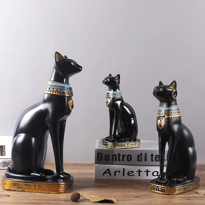 European Resin Cat Figurines Creative Egyptian Cats God Decoration Cute Classical Bar Living Room Desk TV Cabinet Wedding Gifts
European Resin Cat Figurines Creative Egyptian Cats God Decoration Cute Classical Bar Living Room Desk TV Cabinet Wedding Gifts