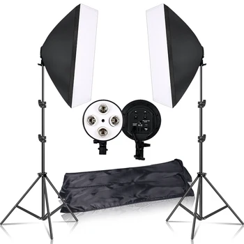 Photography 50x70CM Lighting Four Lamp Softbox Kit With E27 Base Holder Soft Box Camera Accessories For Photo Studio Vedio
Photography 50x70CM Lighting Four Lamp Softbox Kit With E27 Base Holder Soft Box Camera Accessories For Photo Studio Vedio