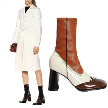 US4-11 Women's Runway Vintage Mid Calf Boots High Cuban Heels Square Toe Shoes Genuine Leather Cowboy Western Plus Size 2Colors
US4-11 Women's Runway Vintage Mid Calf Boots High Cuban Heels Square Toe Shoes Genuine Leather Cowboy Western Plus Size 2Colors