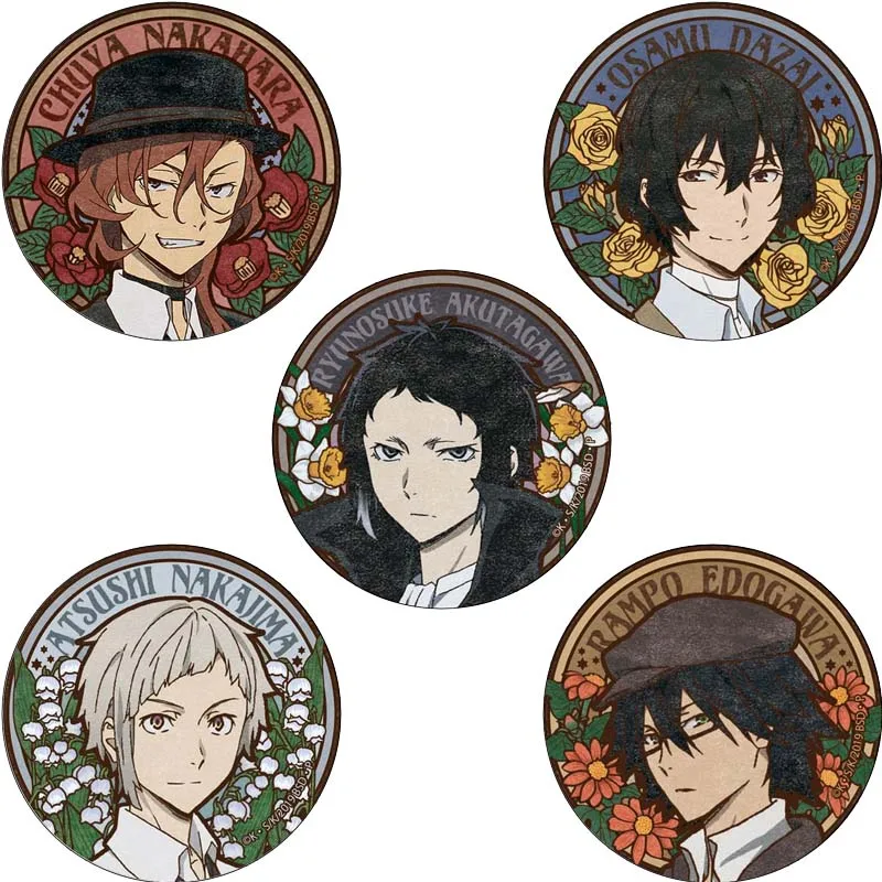 5pcs Bungou Stray Dogs Cosplay Badge Brooch Collectible Pin Backpack Bags Collection Accessories Gifts Japan Anime Toys 58mm
5pcs Bungou Stray Dogs Cosplay Badge Brooch Collectible Pin Backpack Bags Collection Accessories Gifts Japan Anime Toys 58mm