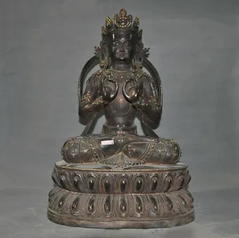 wedding decoration Tibet Buddhism Fane Purple Bronze Inlay gem Tara Kwan-yin Guanyin Buddha statue 
wedding decoration Tibet Buddhism Fane Purple Bronze Inlay gem Tara Kwan-yin Guanyin Buddha statue