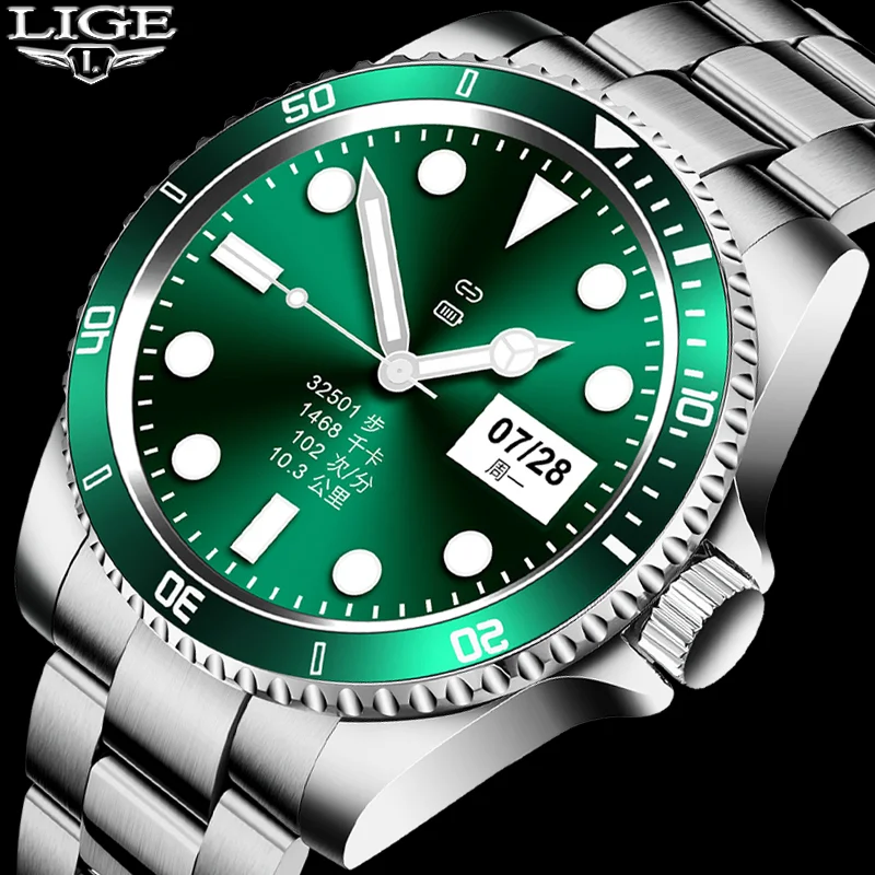 LIGE New Men SmartWatch Heart RateBlood Pressure Monitoring Smart Bluetooth Calling IP67 Waterproof Sports Watch for IOS Android 
LIGE New Men SmartWatch Heart RateBlood Pressure Monitoring Smart Bluetooth Calling IP67 Waterproof Sports Watch for IOS Android
