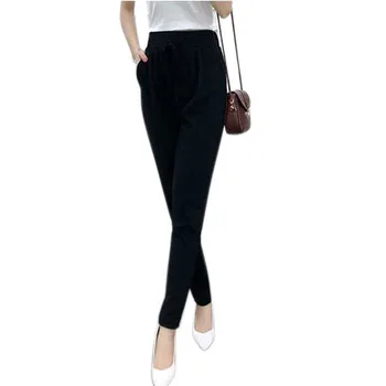 Striped Pants Women Elastic High Waist Trousers Office Lady work wear Print Carrot Pants Female Pencil harem Pants Trousers 
Striped Pants Women Elastic High Waist Trousers Office Lady work wear Print Carrot Pants Female Pencil harem Pants Trousers
