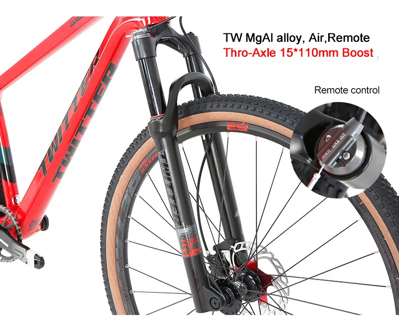 TWITTER 27.5/29 inch carbon mountain bike 1*12 Speed Double Disc Brake MTB Bicycle SX EAGLE Transmission with Inner cables