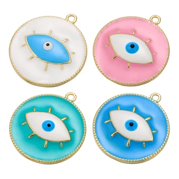 ZHUKOU 24x28mm high quality brass eye pendant for women handmade DIY necklace earrings jewelry Accessories making model: VD634
ZHUKOU 24x28mm high quality brass eye pendant for women handmade DIY necklace earrings jewelry Accessories making model: VD634