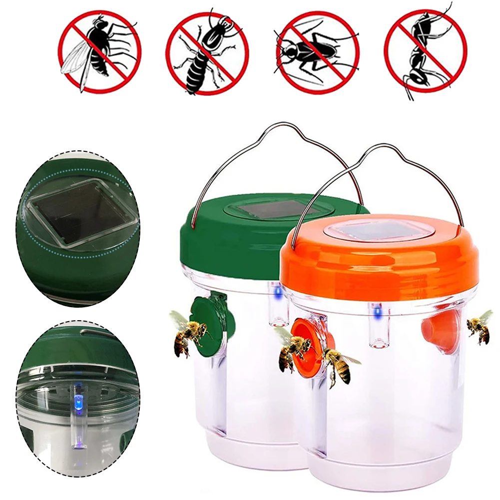 New Fly Trap Outdoor Solar LED Insect Trap Drosophila Fruit Fly Wasp Non-Toxic Insect Repellents Garden Park Insect Catcher Tool
New Fly Trap Outdoor Solar LED Insect Trap Drosophila Fruit Fly Wasp Non-Toxic Insect Repellents Garden Park Insect Catcher Tool