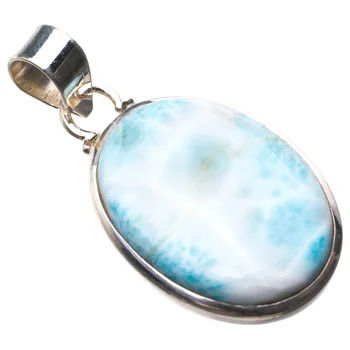 StarGems Natural Caribbean Larimar Handmade 925 Sterling Silver Pendant 1.75" D9306
StarGems Natural Caribbean Larimar Handmade 925 Sterling Silver Pendant 1.75" D9306