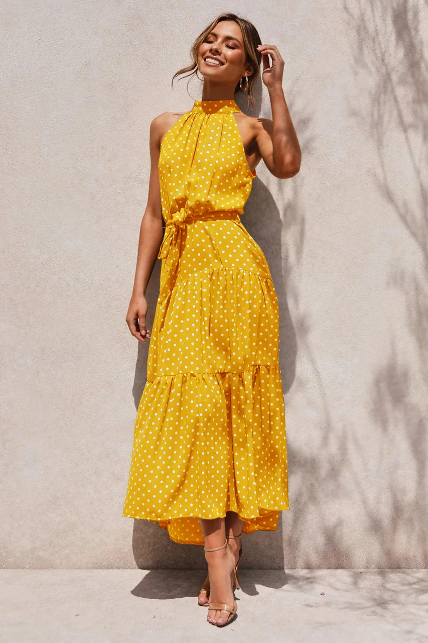 French Vintage Tea Break Dress Long Female VNeck Short Sleeve Printed