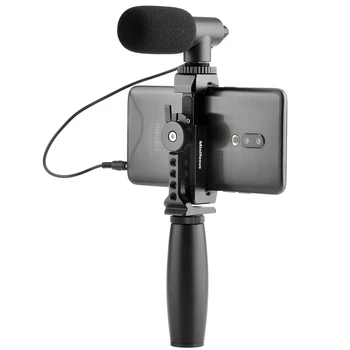 Smartphone Video Rig Kit Vlogging Set Up Equipment with Phone Tripod Mount Grip Handle microphone for iPhone 11 Pro Max XS XR X
Smartphone Video Rig Kit Vlogging Set Up Equipment with Phone Tripod Mount Grip Handle microphone for iPhone 11 Pro Max XS XR X