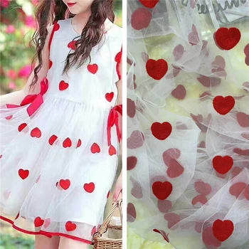 2 Yards Red Love Heart embroidery lace sewing mesh fabric for diy girl dress skirt making sewing accessories home decoration
2 Yards Red Love Heart embroidery lace sewing mesh fabric for diy girl dress skirt making sewing accessories home decoration