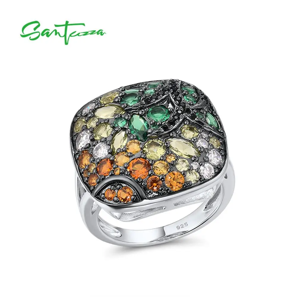 SANTUZZA Silver Ring For Women Pure 925 Sterling Silver Sparkling Colorful Stones Classical Square Trendy Party Fine Jewelry
SANTUZZA Silver Ring For Women Pure 925 Sterling Silver Sparkling Colorful Stones Classical Square Trendy Party Fine Jewelry