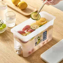3.5L Cold Water Kettle Cold Water Teapot Bottle With Faucet Lemon Juice Jugs Kitchen Drinkware Container 
3.5L Cold Water Kettle Cold Water Teapot Bottle With Faucet Lemon Juice Jugs Kitchen Drinkware Container