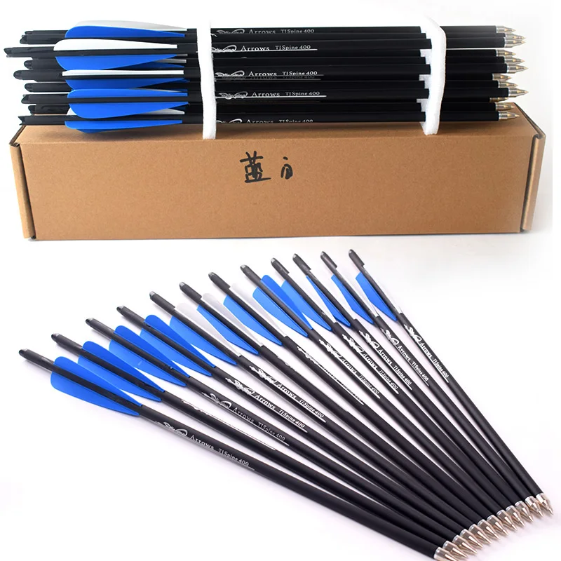 6 / 12PC 16/20Inch Spine 400 Crossbow Bolt Carbon Arrow, Blue/white Feather Replaceable Arrows for Bow and Arrow Hunting Archery
6 / 12PC 16/20Inch Spine 400 Crossbow Bolt Carbon Arrow, Blue/white Feather Replaceable Arrows for Bow and Arrow Hunting Archery