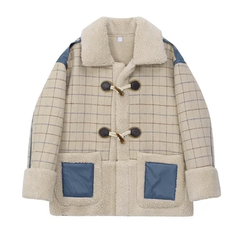 Winter coat for women oversize Horn button lamb wool cotton Long Sleeve Loose Fit Jacket Fashion Tide Autumn winter 2020
Winter coat for women oversize Horn button lamb wool cotton Long Sleeve Loose Fit Jacket Fashion Tide Autumn winter 2020