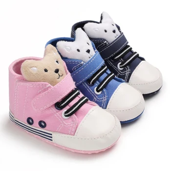 Hot Baby Boys Girls Sneakers Bear Canvas Sports Crib Soft First Walker Shoes First Walkers For 0-18M011
Hot Baby Boys Girls Sneakers Bear Canvas Sports Crib Soft First Walker Shoes First Walkers For 0-18M011
