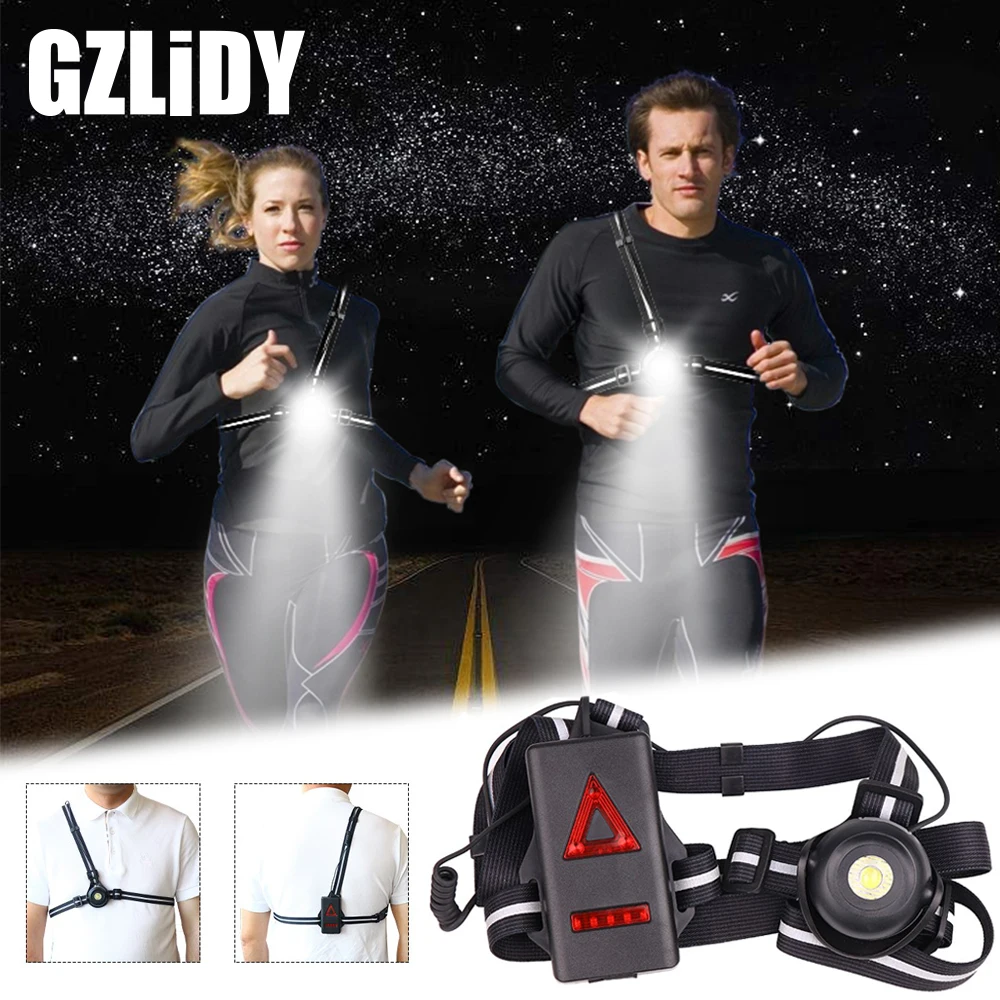 USB rechargeable LED chest light super bright LED flashlight 2 lighting mode with red taillight warning light suit for outdoor
USB rechargeable LED chest light super bright LED flashlight 2 lighting mode with red taillight warning light suit for outdoor