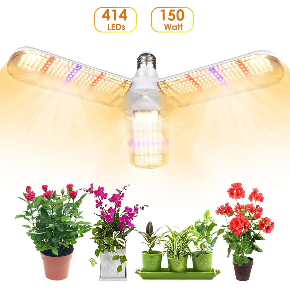 Светодиодная лампа полного спектра E27 для выращивания растений в доме с высокой