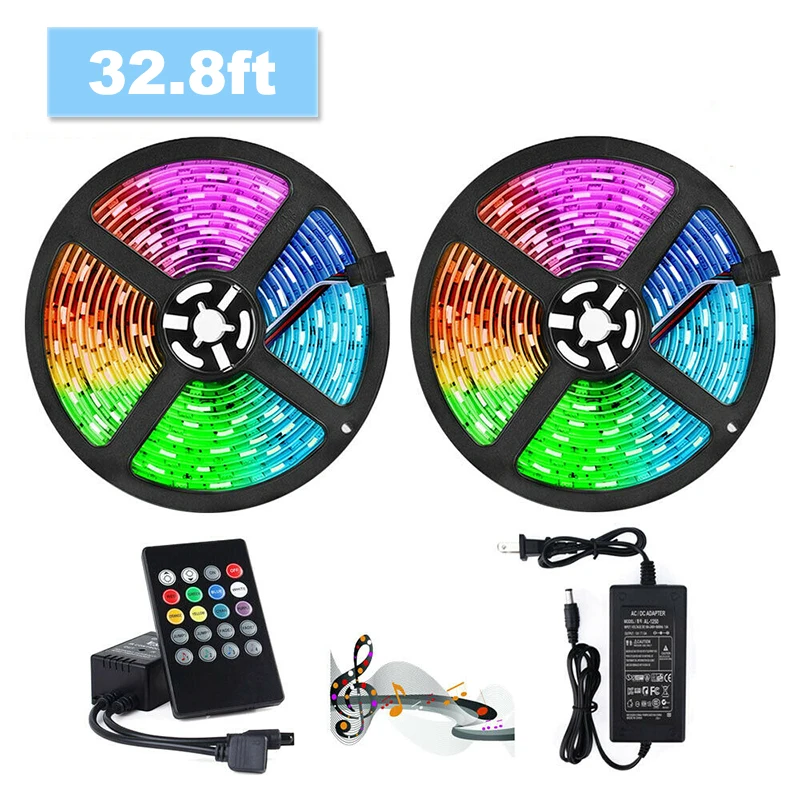 5M 10M LED Strip Lights 5050 RGB Colors Waterproof Outdoor LED Lighting Music Sync APP Remote Control Party Decoration Light
5M 10M LED Strip Lights 5050 RGB Colors Waterproof Outdoor LED Lighting Music Sync APP Remote Control Party Decoration Light